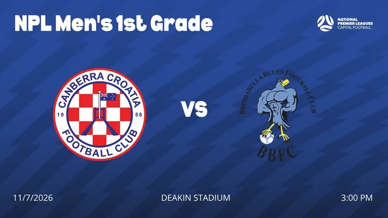 Cầu thủ Canberra Croatia chạy nhanh với bóng trước sự đeo bám từ Brindabella Cầu thủ Canberra Croatia chạy nhanh với bóng trước sự đeo bám từ Brindabella
